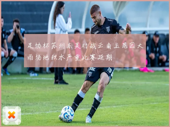 足协杯苏州东吴对战云南玉昆因大雨场地积水严重比赛延期